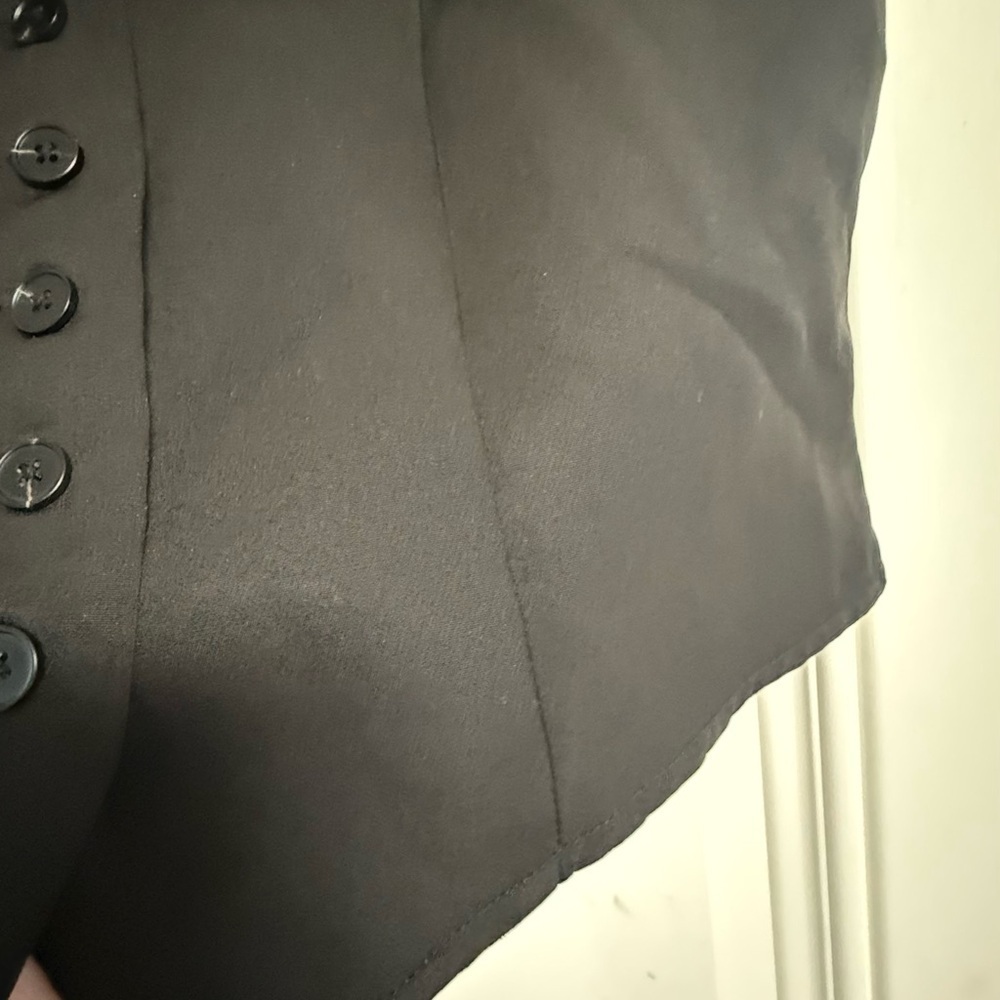 Commense Black Vest with Button Detail - Picture 6 of 11